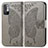 Leather Case Stands Butterfly Flip Cover Holder for Xiaomi Redmi Note 11 SE 5G Gray