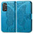 Leather Case Stands Butterfly Flip Cover Holder for Xiaomi Redmi Note 11S 4G Blue