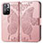 Leather Case Stands Butterfly Flip Cover Holder for Xiaomi Redmi Note 11T 5G Pink