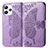 Leather Case Stands Butterfly Flip Cover Holder for Xiaomi Redmi Note 12R 5G Clove Purple