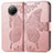 Leather Case Stands Butterfly Flip Cover Holder for Xiaomi Redmi Note 9 5G Pink