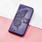 Leather Case Stands Butterfly Flip Cover Holder S01D for Huawei Enjoy 50 Pro Purple