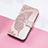 Leather Case Stands Butterfly Flip Cover Holder S01D for Huawei Nova 9 SE Rose Gold