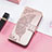 Leather Case Stands Butterfly Flip Cover Holder S01D for Samsung Galaxy M13 4G