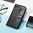 Leather Case Stands Butterfly Flip Cover Holder S01D for Samsung Galaxy XCover 6 Pro 5G Black