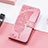 Leather Case Stands Butterfly Flip Cover Holder S01D for Samsung Galaxy XCover 6 Pro 5G Hot Pink