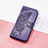 Leather Case Stands Butterfly Flip Cover Holder S01D for Sharp Aquos R8 Pro Purple