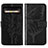 Leather Case Stands Butterfly Flip Cover Holder Y01B for Google Pixel 8 5G Black