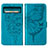 Leather Case Stands Butterfly Flip Cover Holder Y01B for Google Pixel 8 5G Blue