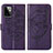 Leather Case Stands Butterfly Flip Cover Holder Y01B for Motorola Moto G Power 5G (2023) Purple