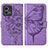 Leather Case Stands Butterfly Flip Cover Holder Y01B for Motorola Moto G Stylus (2023) 4G Clove Purple