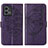 Leather Case Stands Butterfly Flip Cover Holder Y01B for Motorola Moto G Stylus (2023) 4G Purple