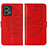 Leather Case Stands Butterfly Flip Cover Holder Y01B for Motorola Moto G Stylus (2023) 4G Red