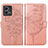 Leather Case Stands Butterfly Flip Cover Holder Y01B for Motorola Moto G Stylus (2023) 5G Rose Gold