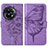 Leather Case Stands Butterfly Flip Cover Holder Y01B for OnePlus Ace 2 5G Clove Purple