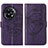 Leather Case Stands Butterfly Flip Cover Holder Y01B for OnePlus Ace 2 5G Purple