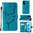 Leather Case Stands Butterfly Flip Cover Holder Y01B for OnePlus Nord CE 2 5G Blue