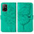 Leather Case Stands Butterfly Flip Cover Holder Y01B for Oppo A94 5G Green