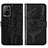 Leather Case Stands Butterfly Flip Cover Holder Y01B for Oppo F19 Pro+ Plus 5G Black