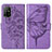 Leather Case Stands Butterfly Flip Cover Holder Y01B for Oppo F19 Pro+ Plus 5G Clove Purple