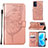 Leather Case Stands Butterfly Flip Cover Holder Y01B for Oppo Find X5 Lite 5G Rose Gold