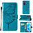 Leather Case Stands Butterfly Flip Cover Holder Y01B for Oppo K10 4G Blue