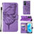 Leather Case Stands Butterfly Flip Cover Holder Y01B for Oppo K10 4G Clove Purple