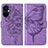 Leather Case Stands Butterfly Flip Cover Holder Y01B for Oppo K11x 5G Clove Purple