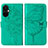 Leather Case Stands Butterfly Flip Cover Holder Y01B for Oppo K11x 5G Green