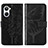 Leather Case Stands Butterfly Flip Cover Holder Y01B for Realme 10 4G Black