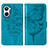 Leather Case Stands Butterfly Flip Cover Holder Y01B for Realme 10 4G Blue