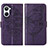 Leather Case Stands Butterfly Flip Cover Holder Y01B for Realme 10 4G Purple