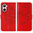 Leather Case Stands Butterfly Flip Cover Holder Y01B for Realme 10 4G Red