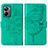 Leather Case Stands Butterfly Flip Cover Holder Y01B for Realme 10 Pro 5G Green