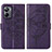 Leather Case Stands Butterfly Flip Cover Holder Y01B for Realme 10 Pro 5G Purple