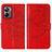 Leather Case Stands Butterfly Flip Cover Holder Y01B for Realme 10 Pro 5G Red