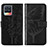 Leather Case Stands Butterfly Flip Cover Holder Y01B for Realme 8 4G Black