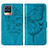 Leather Case Stands Butterfly Flip Cover Holder Y01B for Realme 8 4G Blue