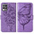 Leather Case Stands Butterfly Flip Cover Holder Y01B for Realme 8i Clove Purple