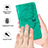 Leather Case Stands Butterfly Flip Cover Holder Y01B for Realme 9 5G India