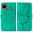 Leather Case Stands Butterfly Flip Cover Holder Y01B for Realme C12 Green