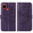 Leather Case Stands Butterfly Flip Cover Holder Y01B for Realme C25 Purple