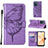 Leather Case Stands Butterfly Flip Cover Holder Y01B for Realme C31