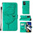 Leather Case Stands Butterfly Flip Cover Holder Y01B for Realme GT Neo3 5G Green