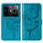 Leather Case Stands Butterfly Flip Cover Holder Y01B for Realme GT Neo5 240W 5G Blue