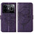 Leather Case Stands Butterfly Flip Cover Holder Y01B for Realme GT Neo6 5G Purple