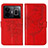 Leather Case Stands Butterfly Flip Cover Holder Y01B for Realme GT Neo6 5G Red
