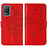 Leather Case Stands Butterfly Flip Cover Holder Y01B for Realme Narzo 30 5G Red