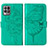 Leather Case Stands Butterfly Flip Cover Holder Y01B for Realme Narzo 50 4G Green