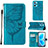 Leather Case Stands Butterfly Flip Cover Holder Y01B for Realme Narzo 50 Pro 5G Blue